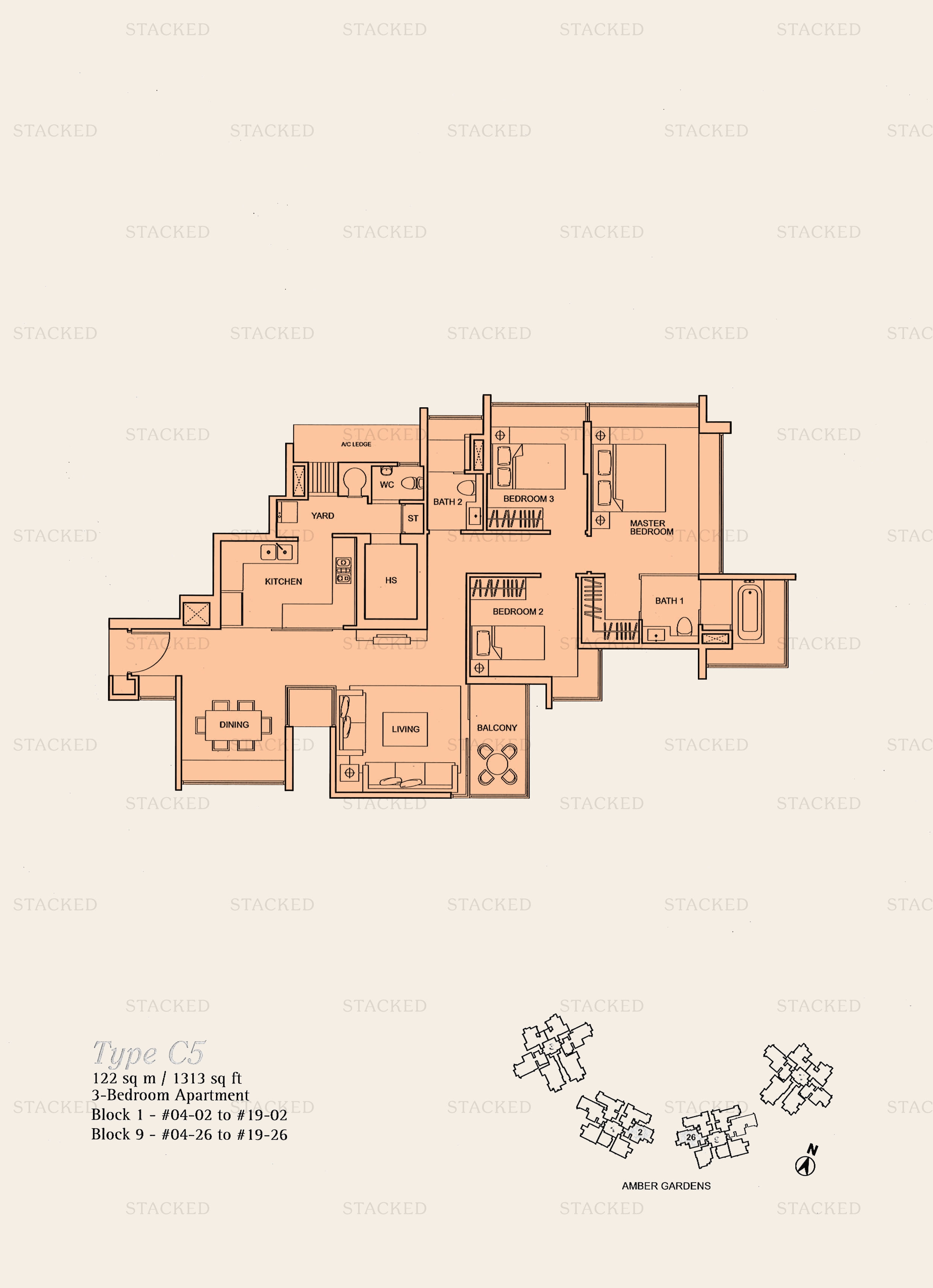 Stacked homes One Amber Singapore Condo Floor Plans, Images And